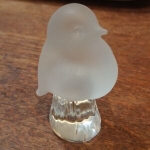 Reijmyre Kristall Bird Figurine Frosted Glass Sweden .817S4